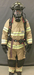 Image of firefighter wearing test gear